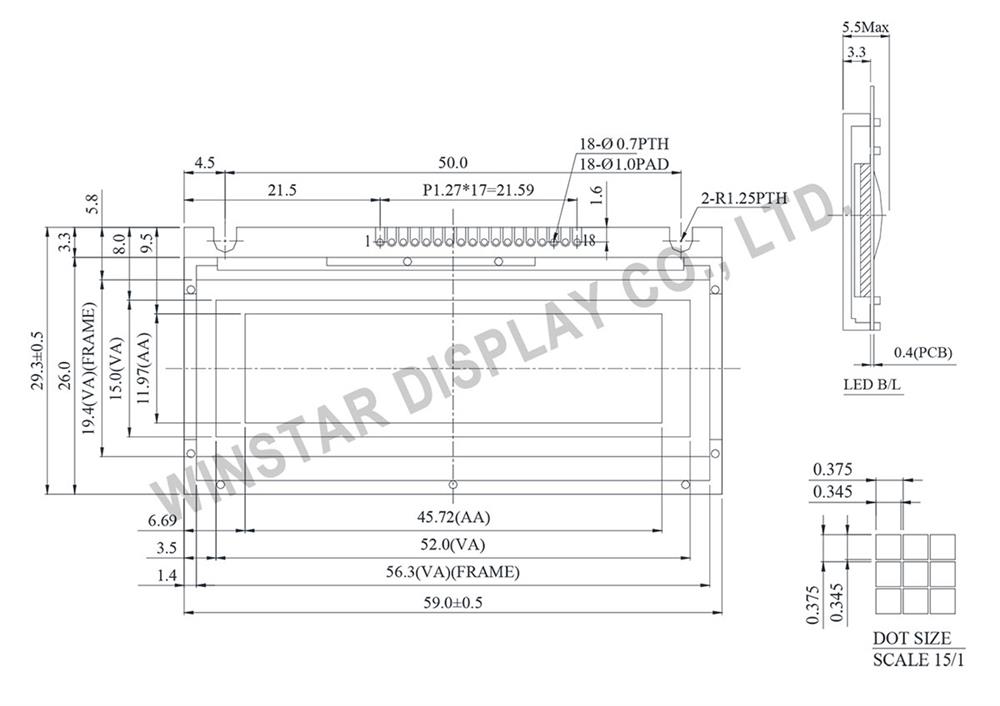 122 x 32 Graphical LCD Displays
